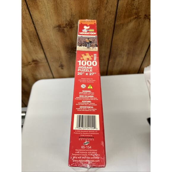 Aquarius WOODSTOCK 3 Days Peace & Music 1000 Piece Jigsaw Puzzle 20"x27" NEW - Picture 3 of 3